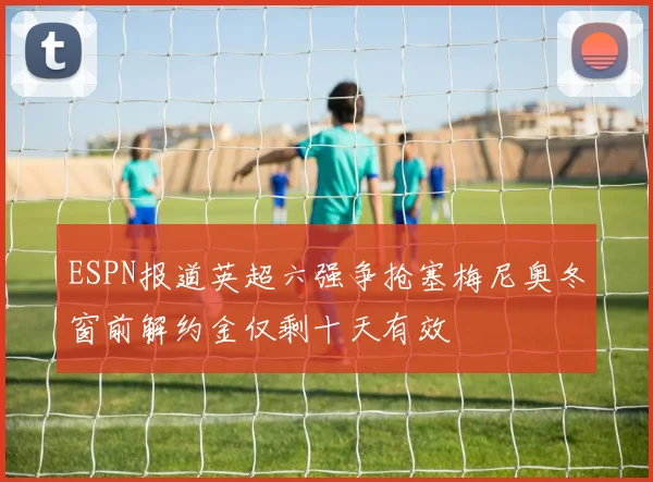 ESPN报道英超六强争抢塞梅尼奥冬窗前解约金仅剩十天有效